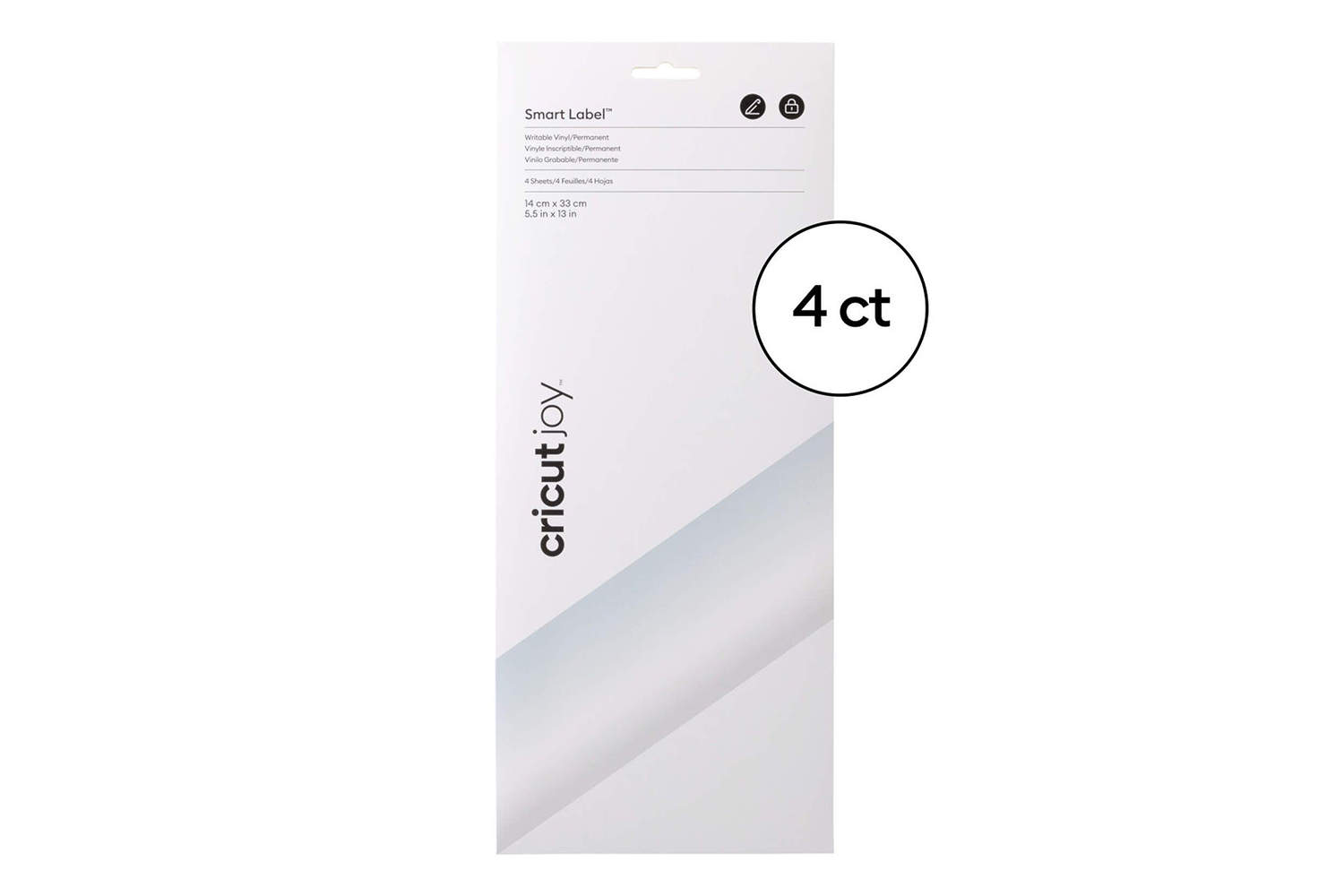 Cricut 5.5" x 13" Joy Permanent Smart Label Writable Vinyl | Transparent