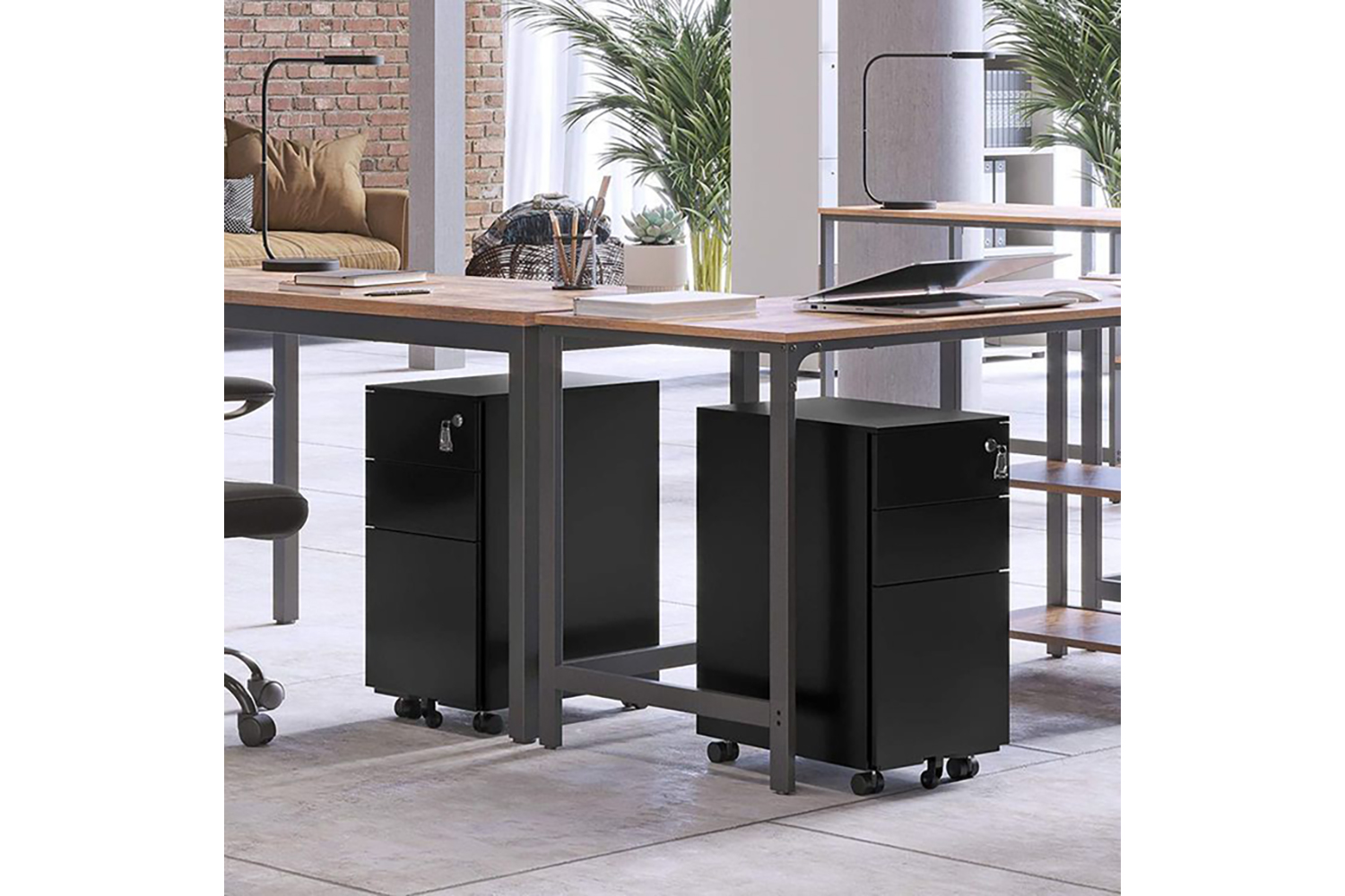 Songmics OFC031B01 3-Drawer Box | Black