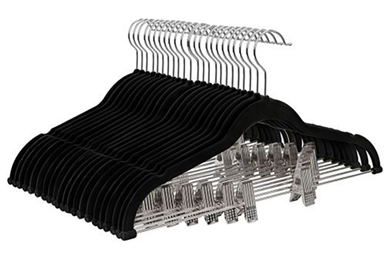 Songmics CRF12B Trouser Velvet Hanger Set of 12 Black Ireland