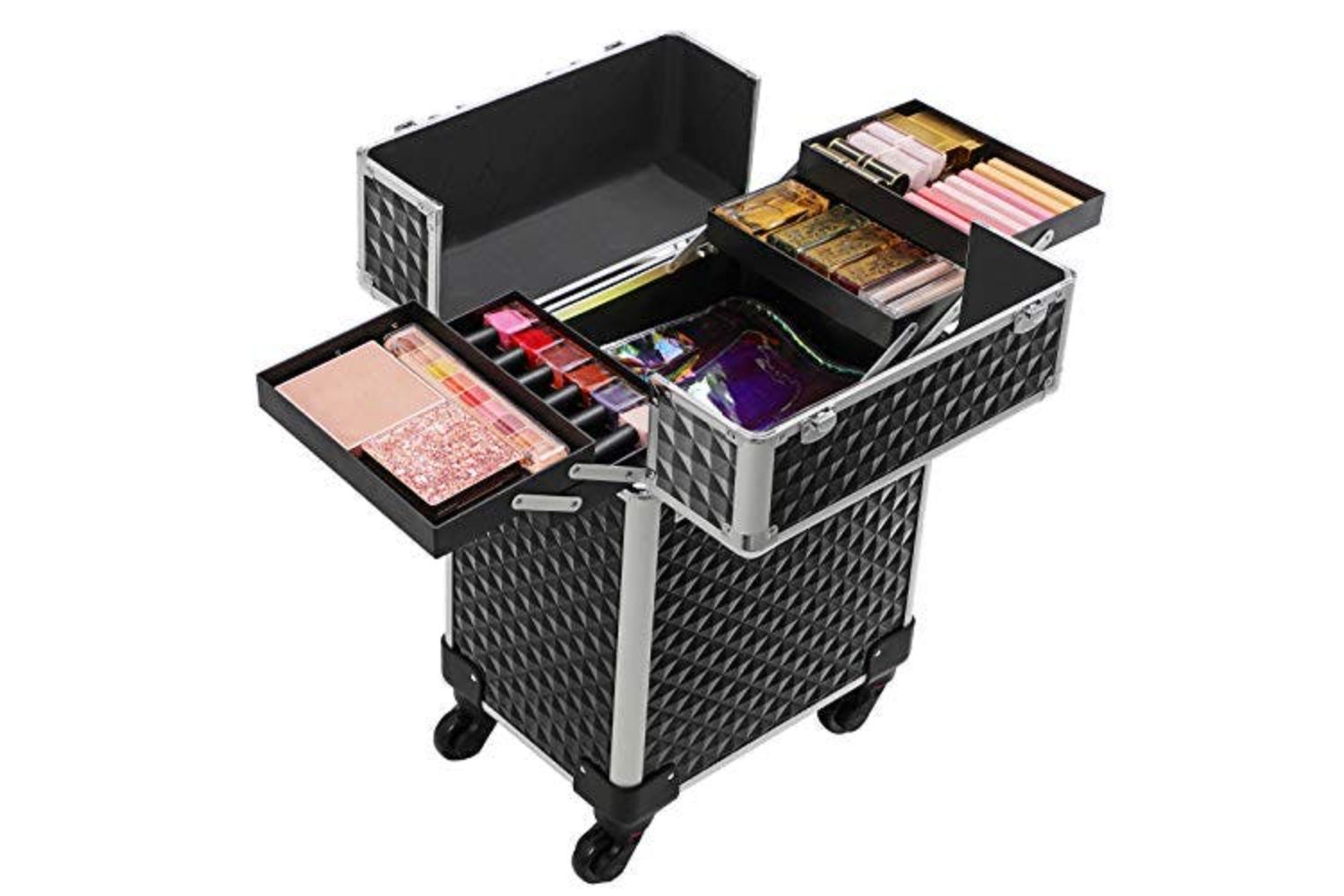 Songmics JHZ013B01 Vanity Cosmetic Case Trolley Black Ireland