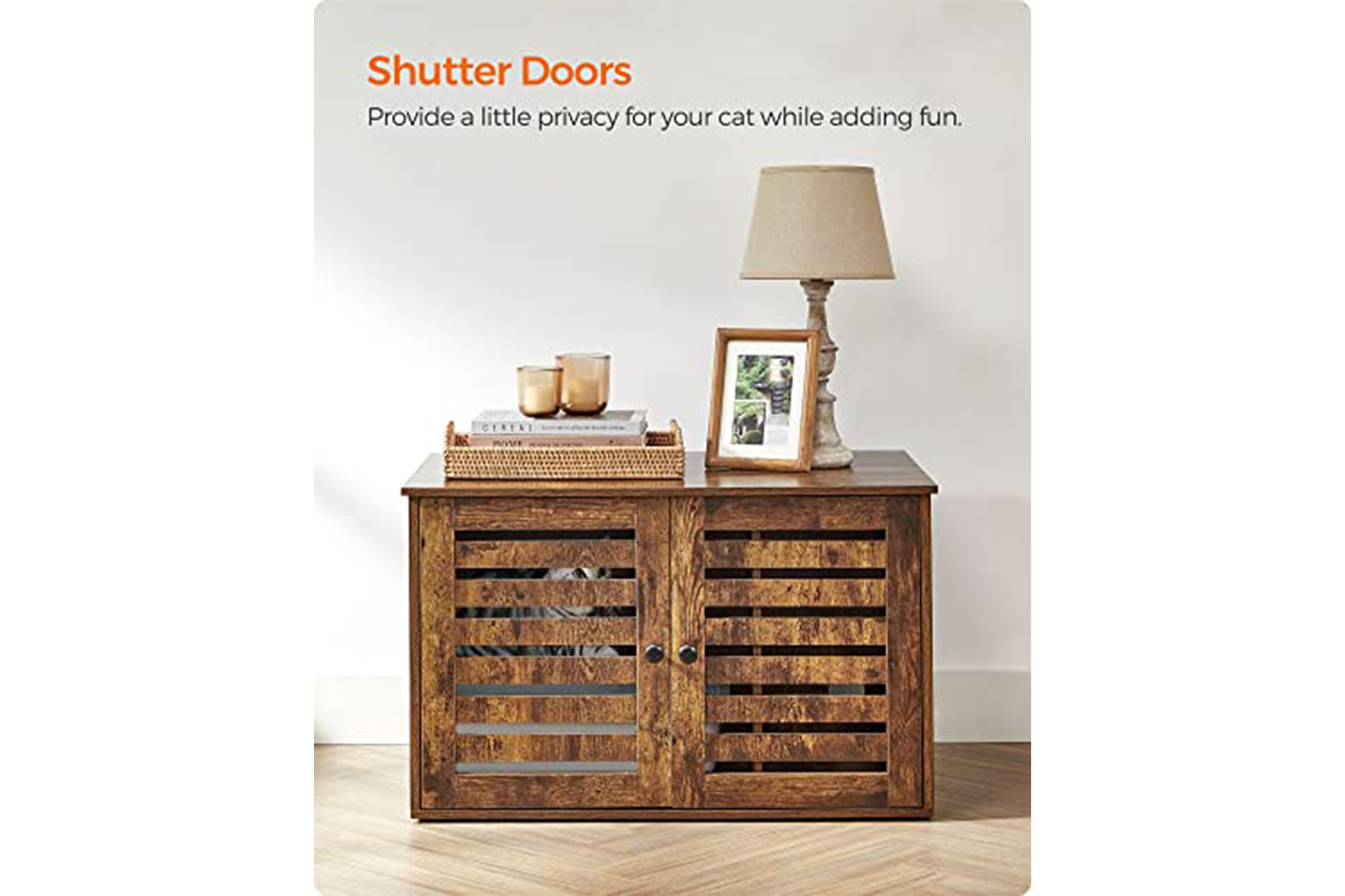 Feandrea PCL003X01 Litter Box Cabinet with Doors