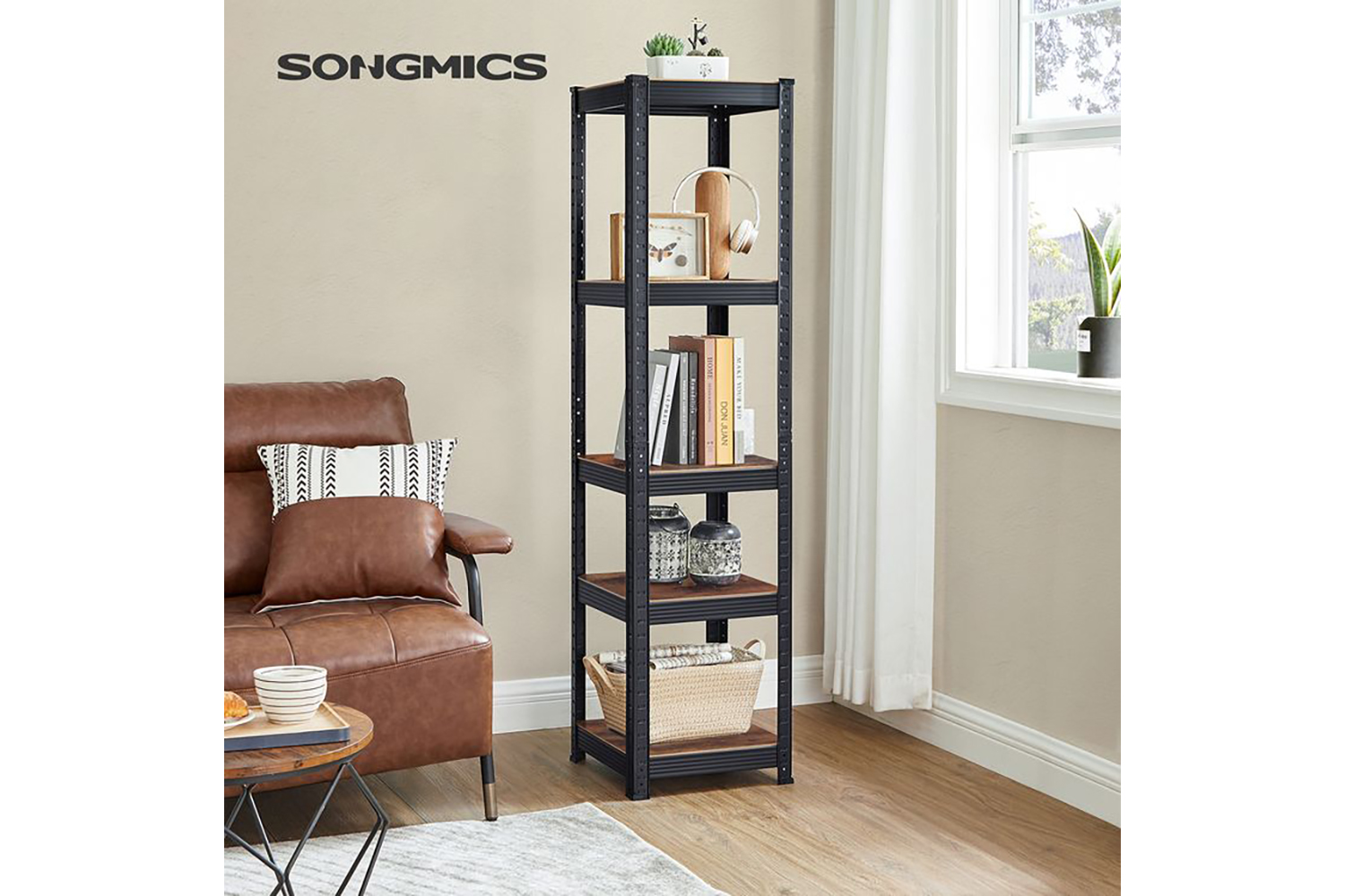 Songmics GLR037B01 Heavy Duty Narrow Shelf
