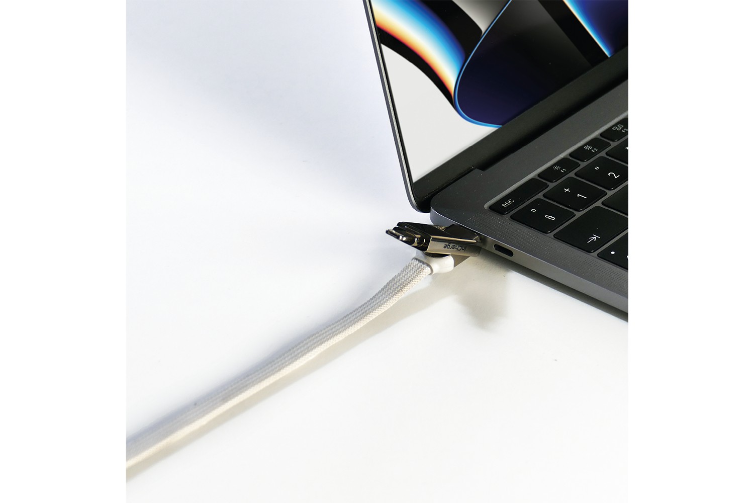 Rolling Square inCharge XL Cable | Glacier White | 2m