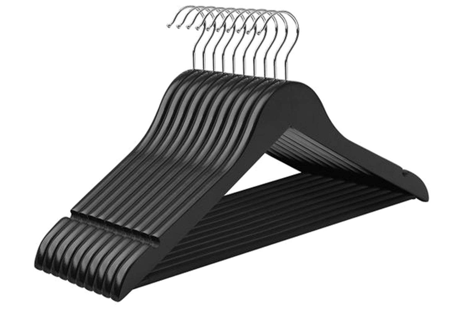 Songmics CRW02B10 Solid Wood Hanger | Set of 10