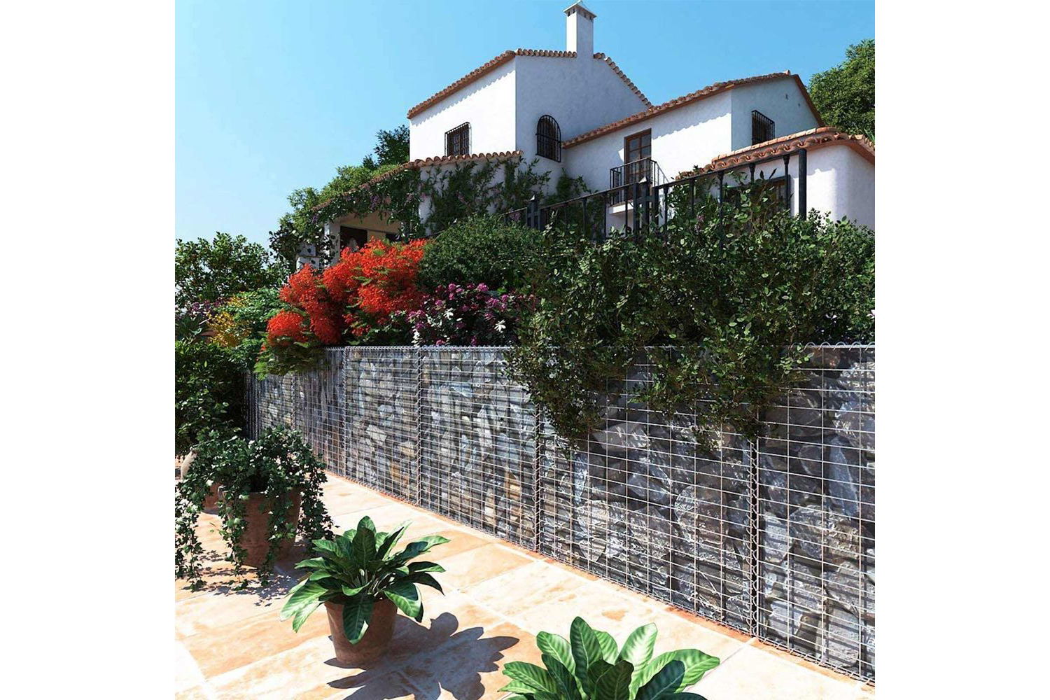 Songmics GGB155 Stone Gabion Garden Decoration