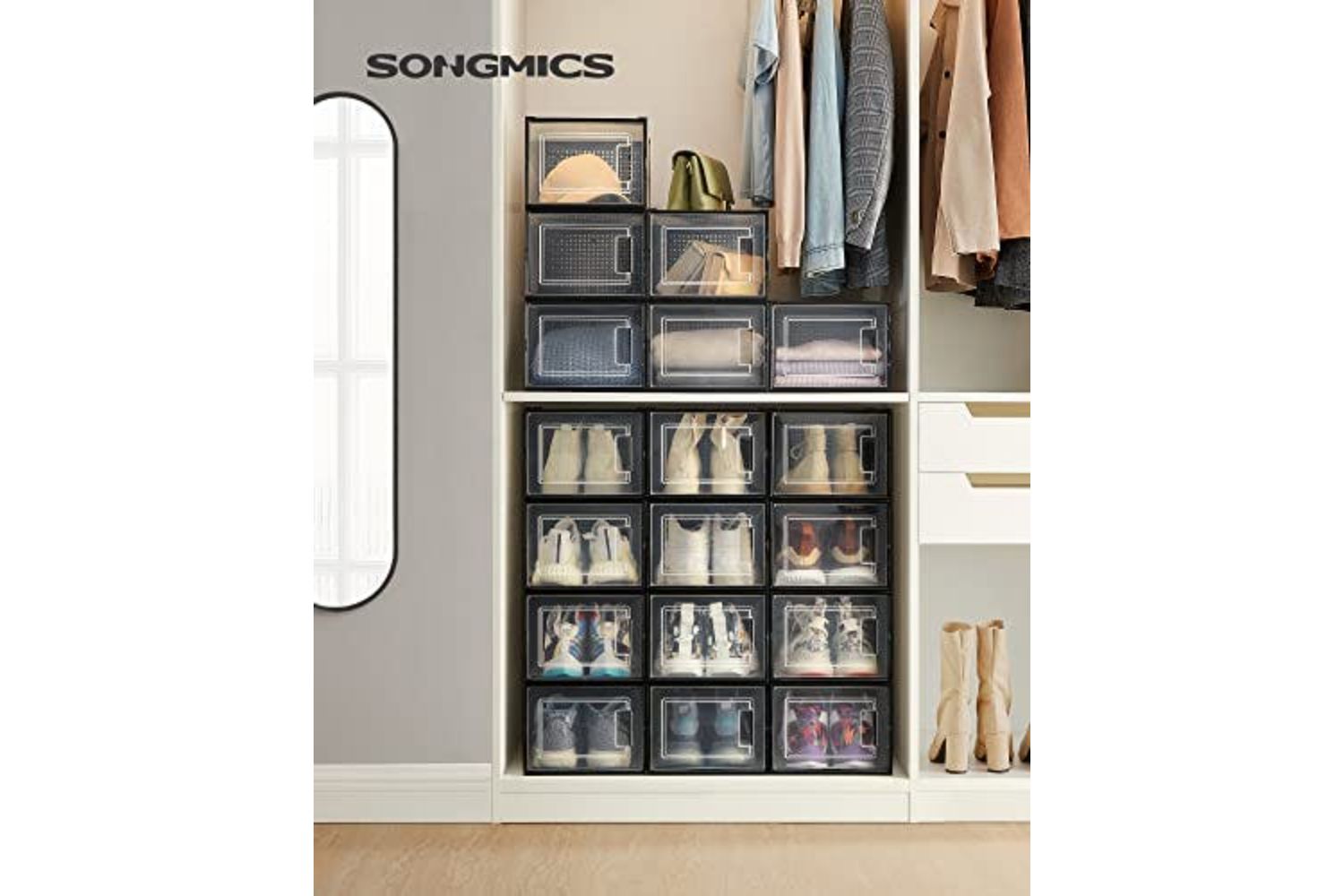 Songmics LSP007B18 18 Shoe Boxes