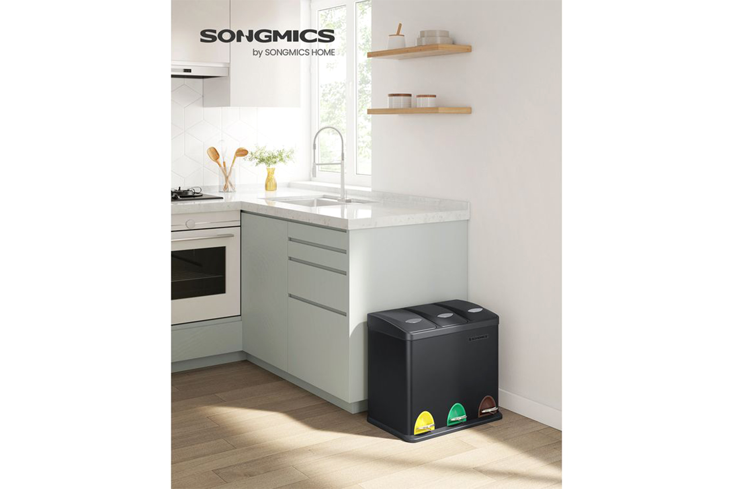 Songmics LTB24BK Garbage Can | 24 L