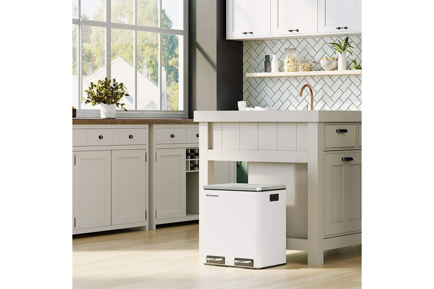 Songmics LTB30WT Garbage Can | 30 L