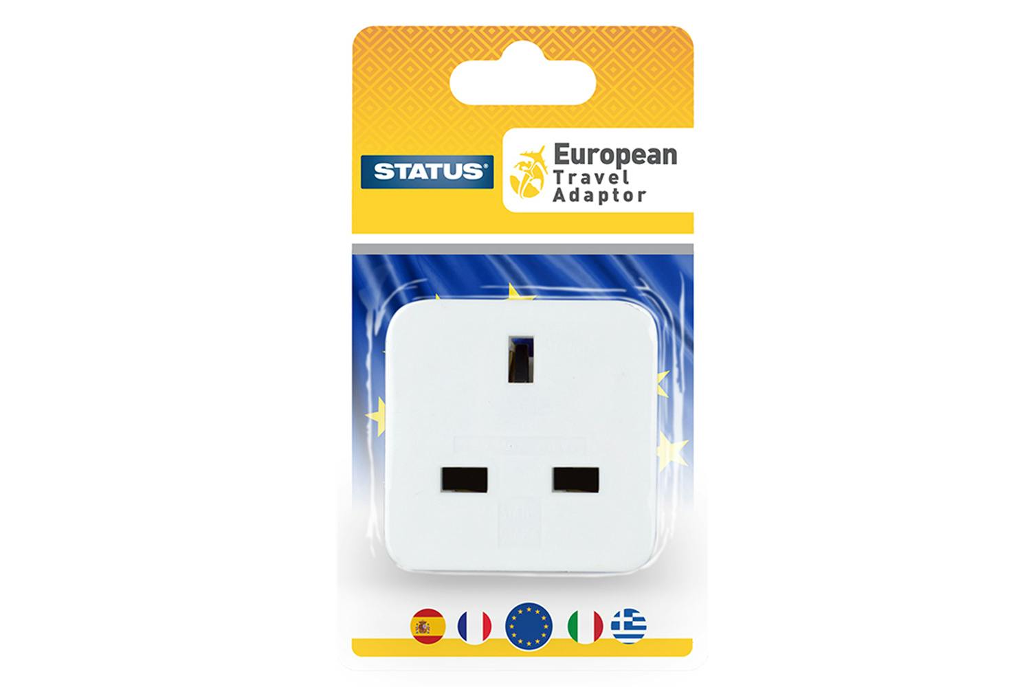 Status European Travel Adapter | White