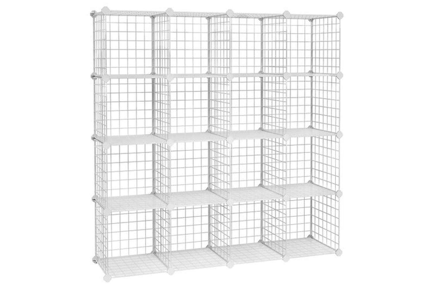 Songmics LPI44W Plug-in Shelving System with 16 Grid Cubes