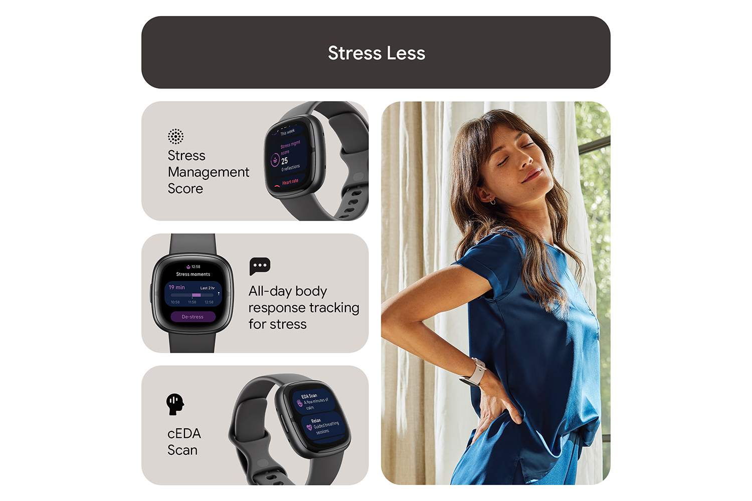 Fitbit Sense 2 Smartwatch | Shadow Grey & Graphite | Ireland