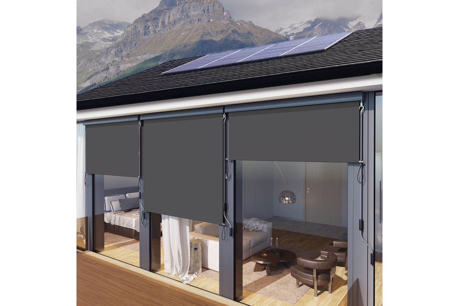 Songmics GSA165GY Vertical Awning