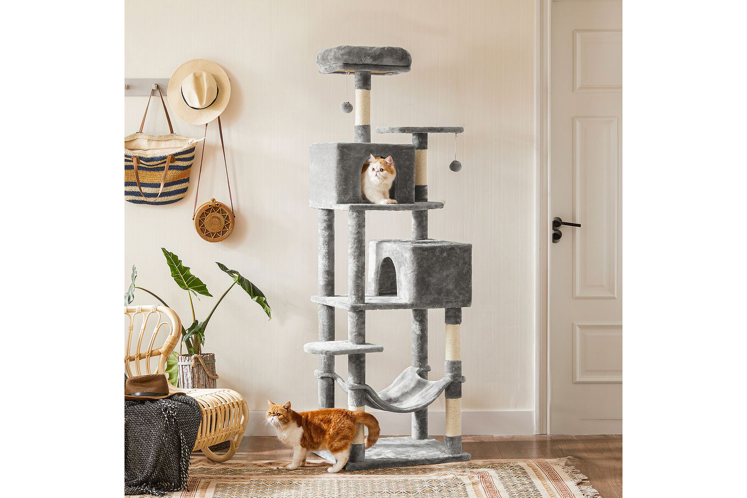 Feandrea PCT162W01 Scratching Post Cat Tree with Platforms