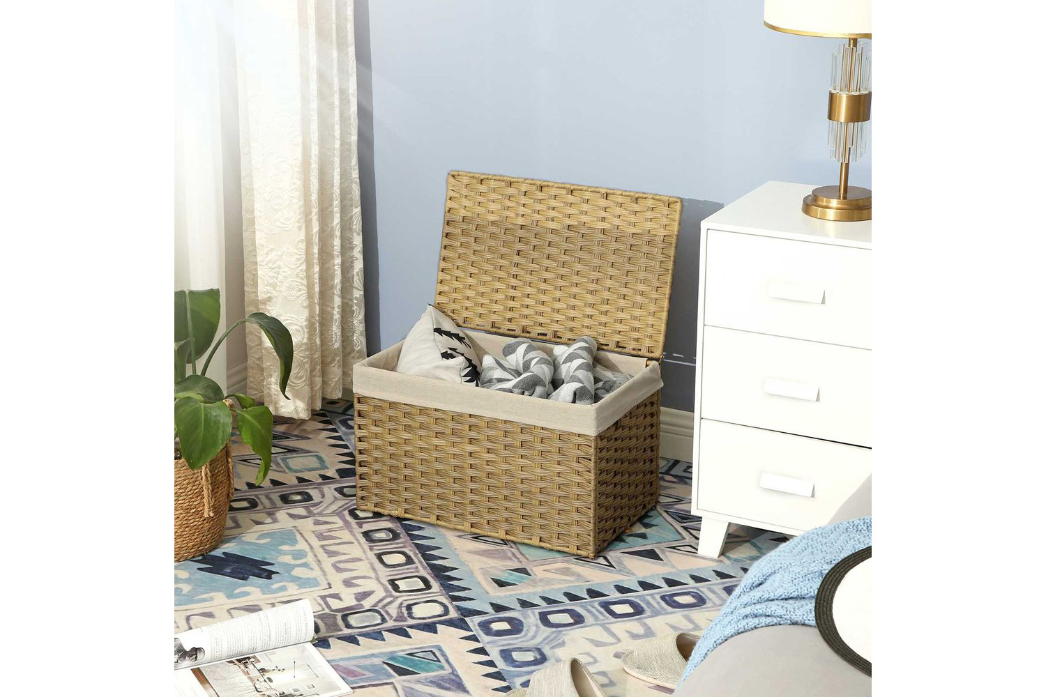 Songmics RST56NL Woodland Rattan Storage Box Ireland