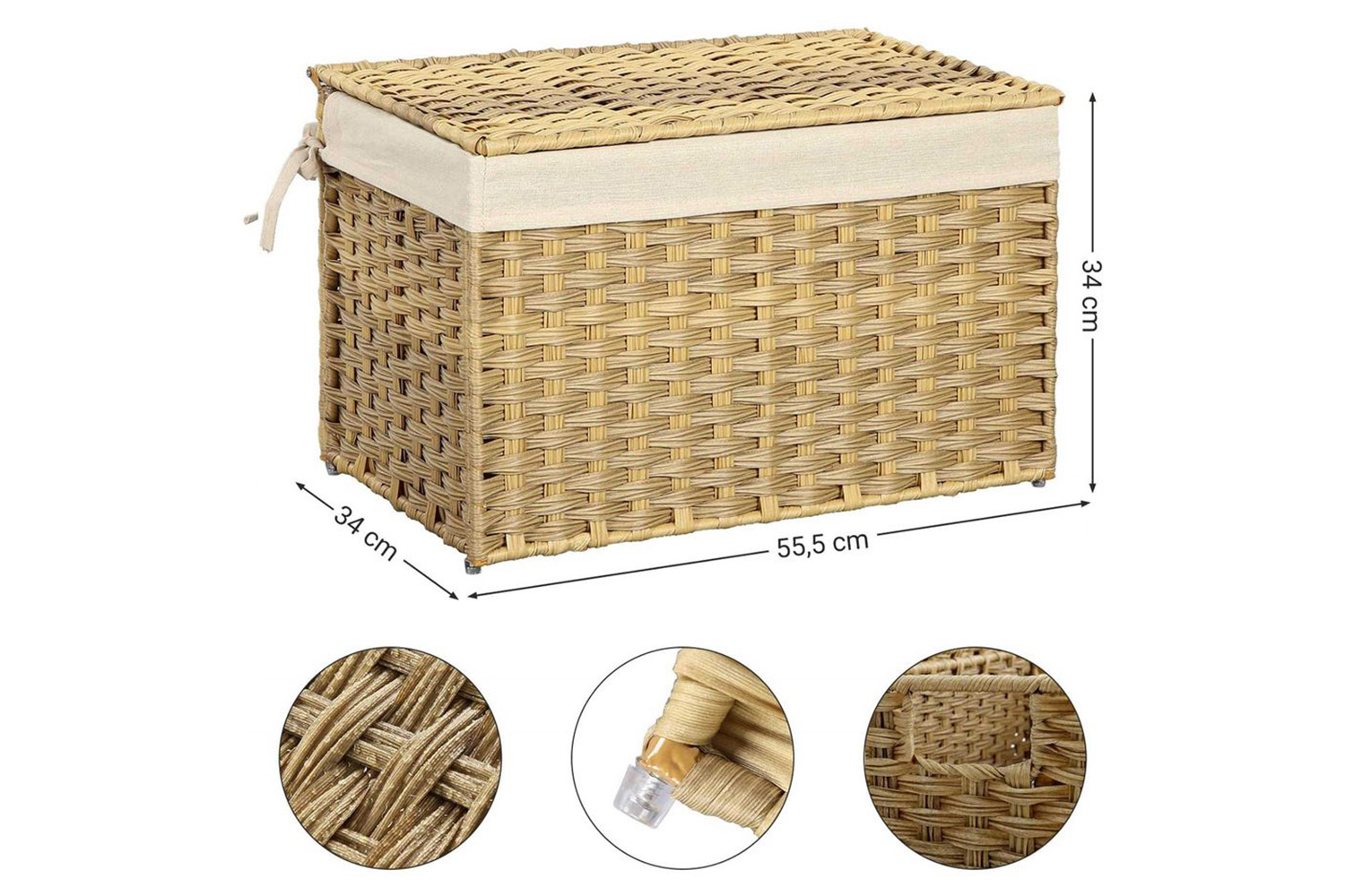 Songmics RST56NL Woodland Rattan Storage Box Ireland