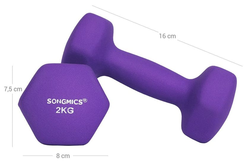 Songmics SYL64PL Dumbbells | Purple | Set of 2