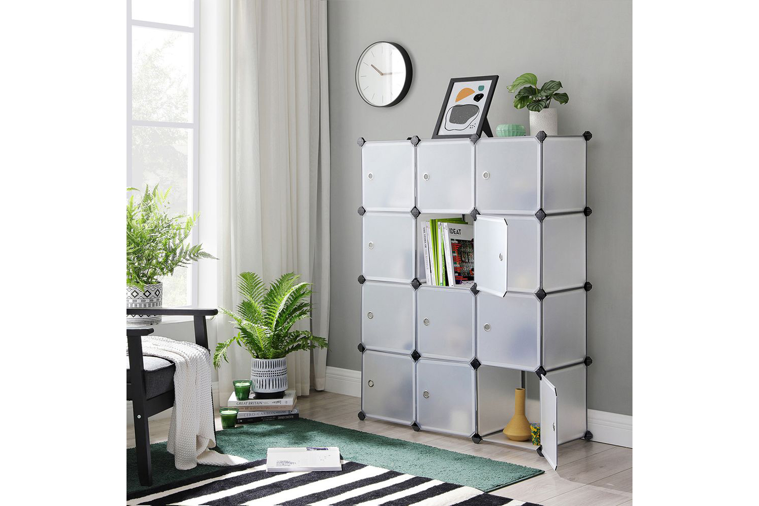 Songmics LPC342W01 Shelving System with 12 Compartments