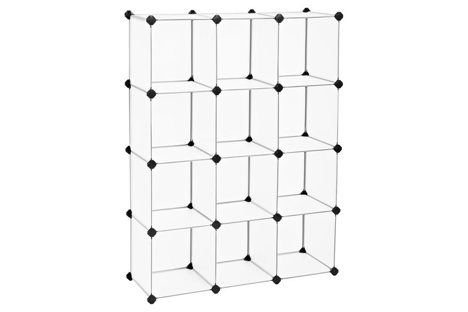 Songmics LPC34L Boltless Shelving System 12 Cubes | White