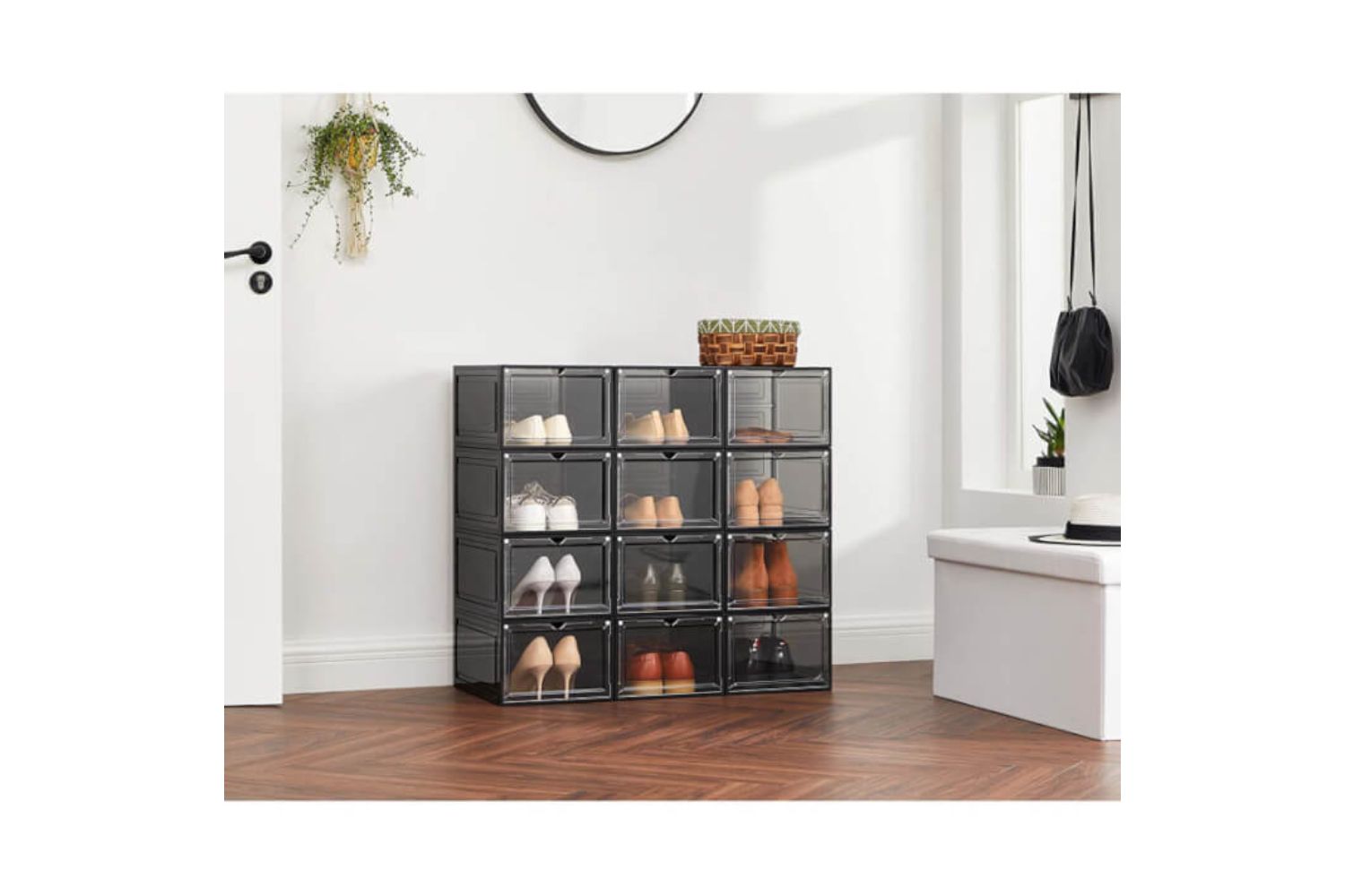 Songmics LSP032B12 Shoes Boxes Stackable Plastic Boxes