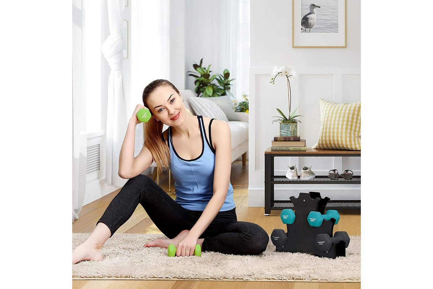 Songmics SYL612G02 Dumbbell Set with Stand