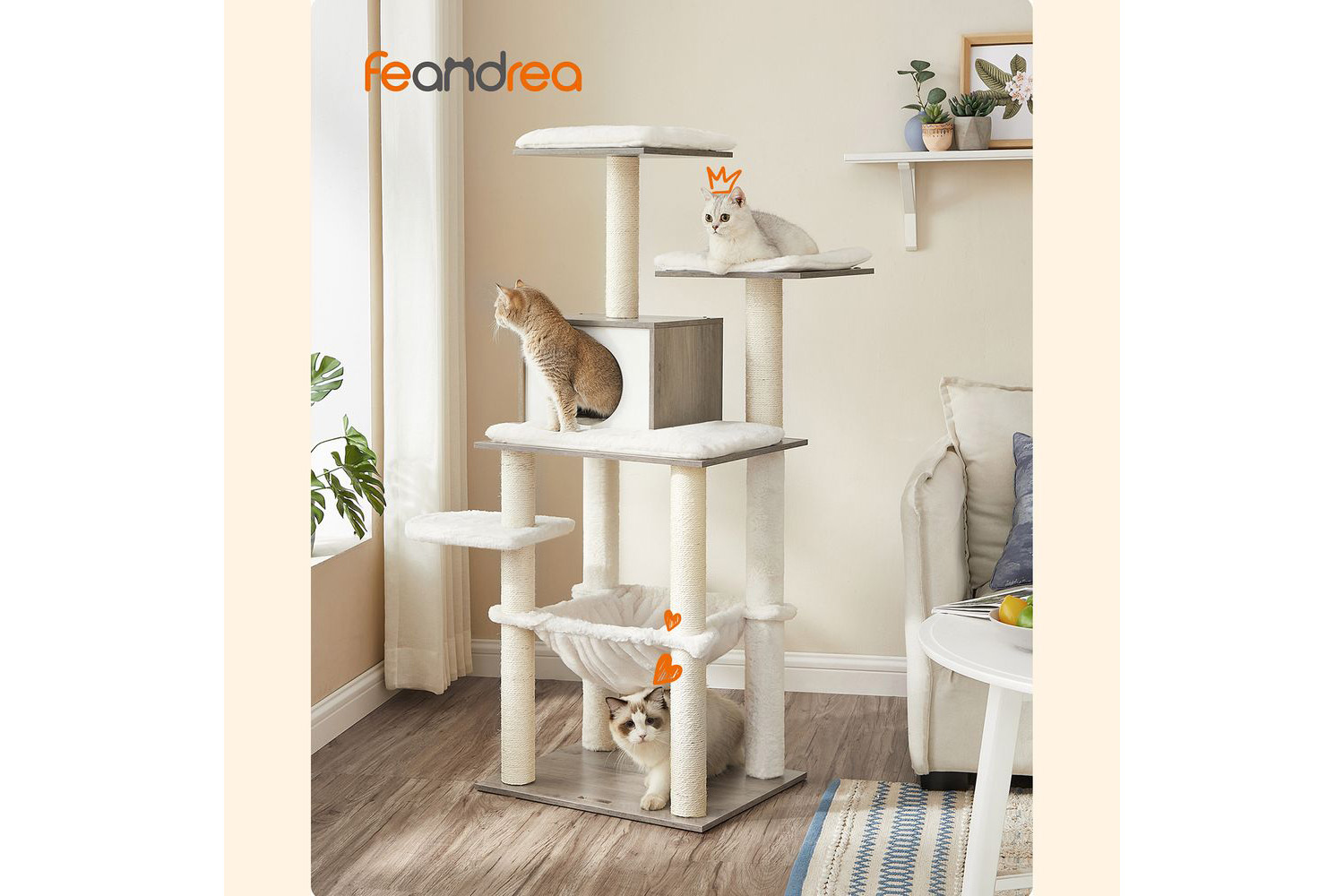 Feandrea PCT164G01 Cat Tree with Platforms