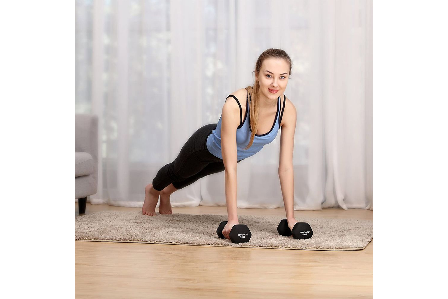 Songmics SYL60BK Dumbbells | Black | Set of 2