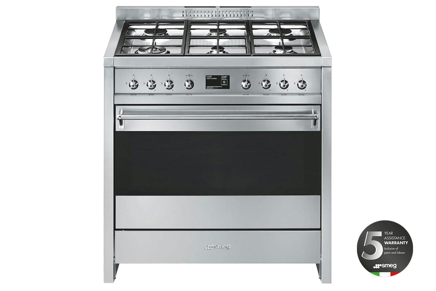 Smeg 90cm Dual Fuel Range Cooker | A1-9 | Stainless Steel
