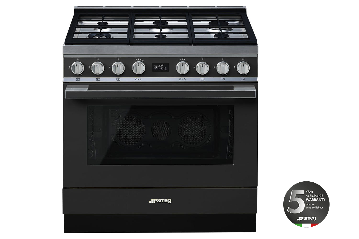 Smeg Portofino 90cm Dual Fuel Range Cooker | CPF9GPAN | Anthracite