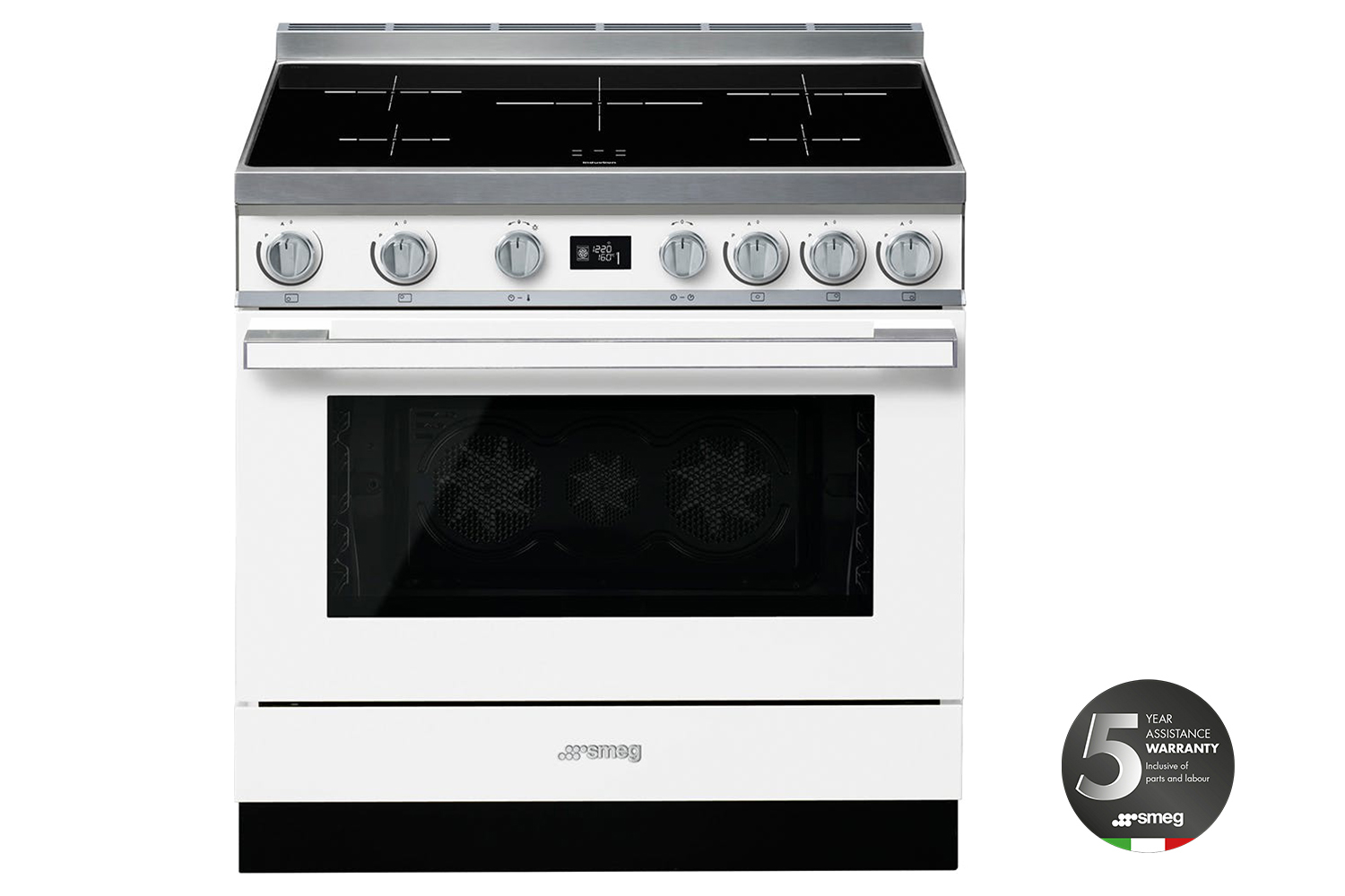 Smeg 90cm Portofino Aesthetic Electric Induction Cooker | CPF9IPWH | White