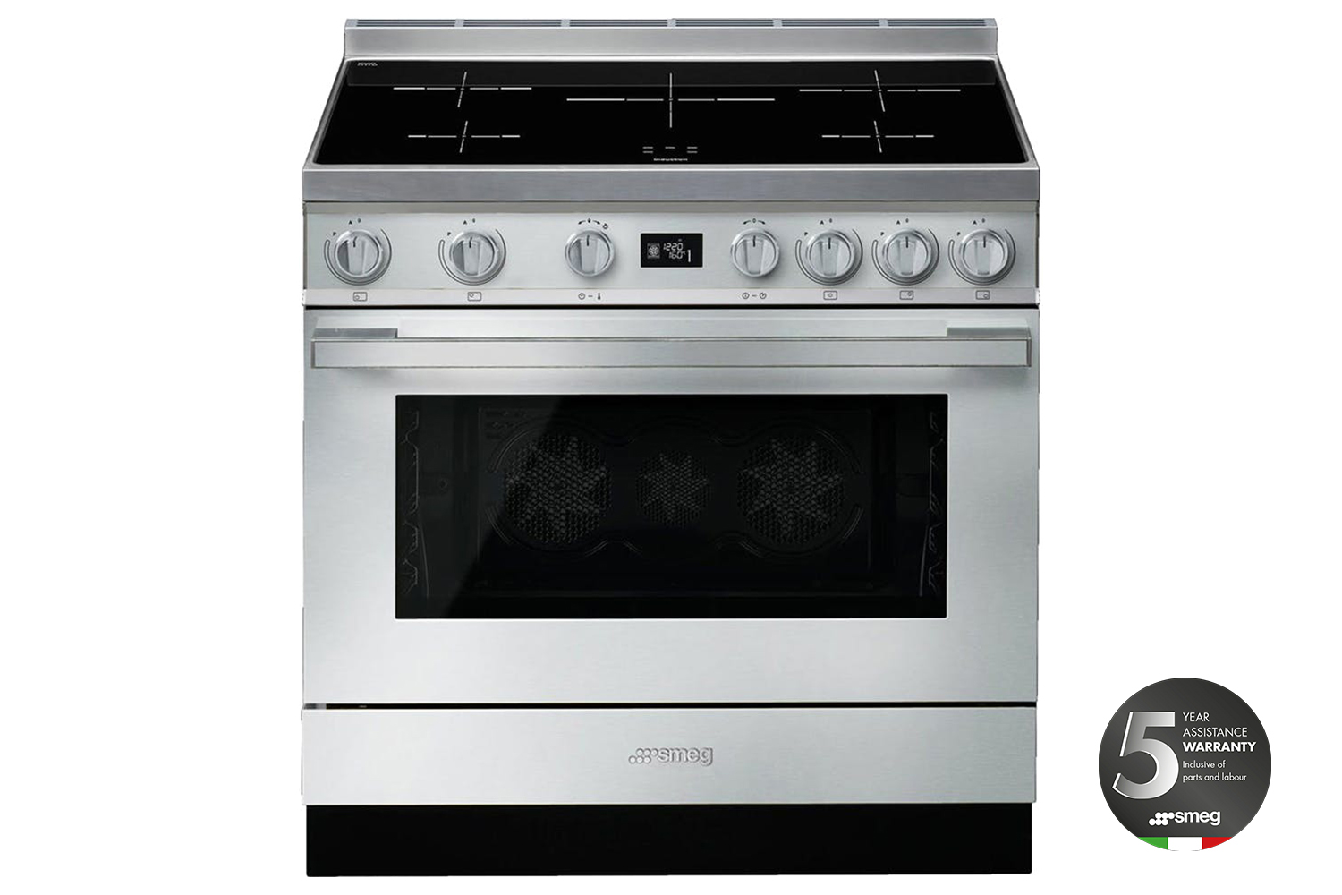 Smeg 90cm Portofino Aesthetic Electric Induction Cooker | CPF9IPX | Steel