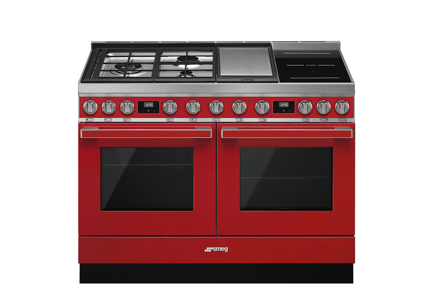 Smeg 120cm Portofino Dual Fuel Range Cooker | CPF120IGMPR | Red