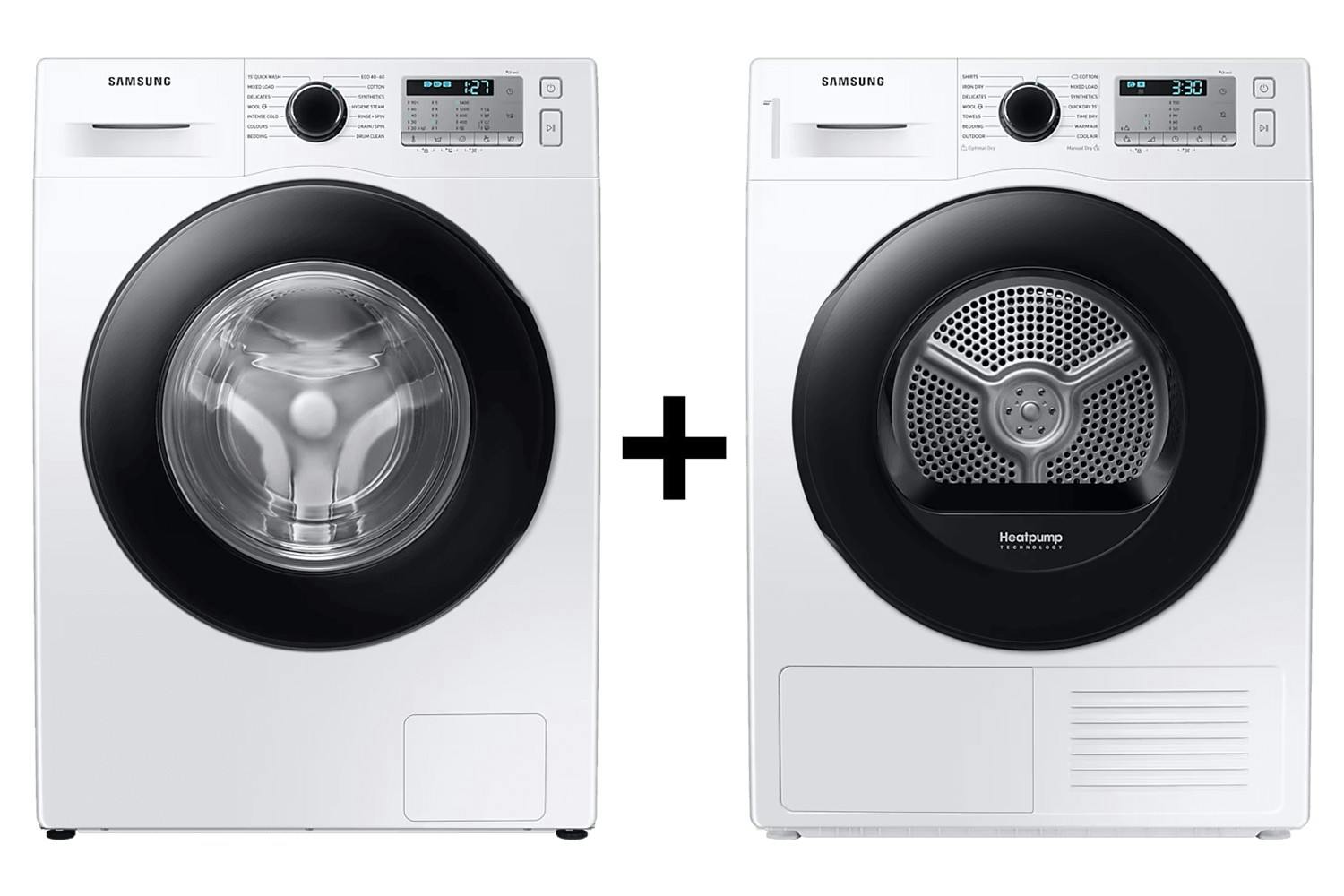 Samsung Series 5 8kg Freestanding Washing Machine and Series 5 9kg Heat Pump Tumbler Dryer Bundle