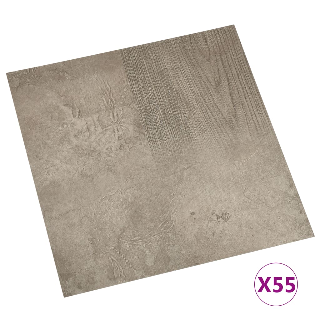 Vidaxl Self-adhesive Flooring Planks 55 Pcs Pvc 5.11 M² Grey