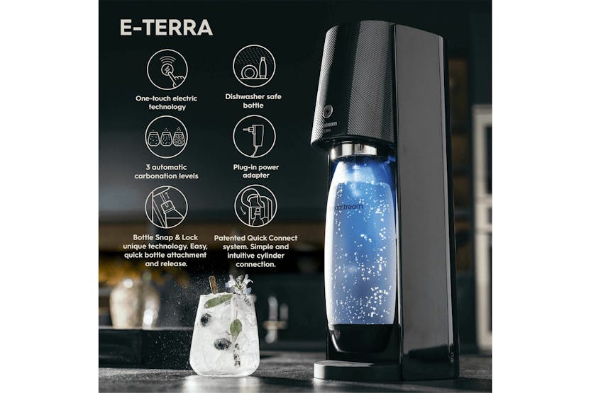 SodaStream E-Terra Electric Sparkling Water Maker | Black