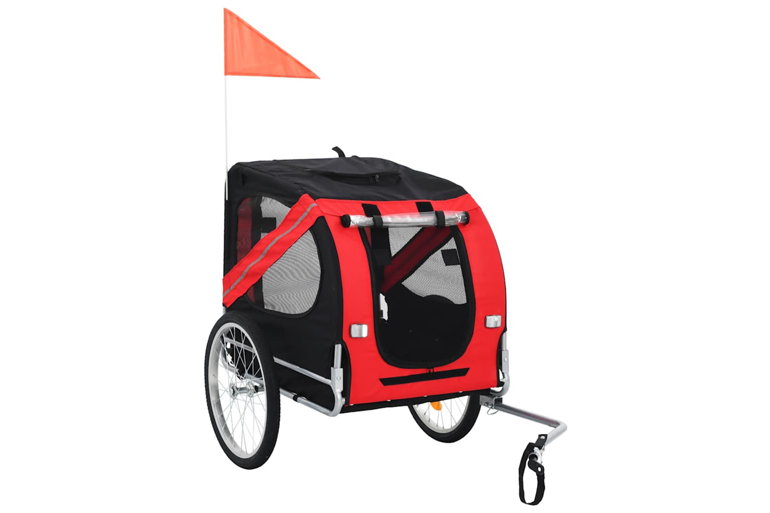 Vidaxl Pet Bike Trailer Red And Black