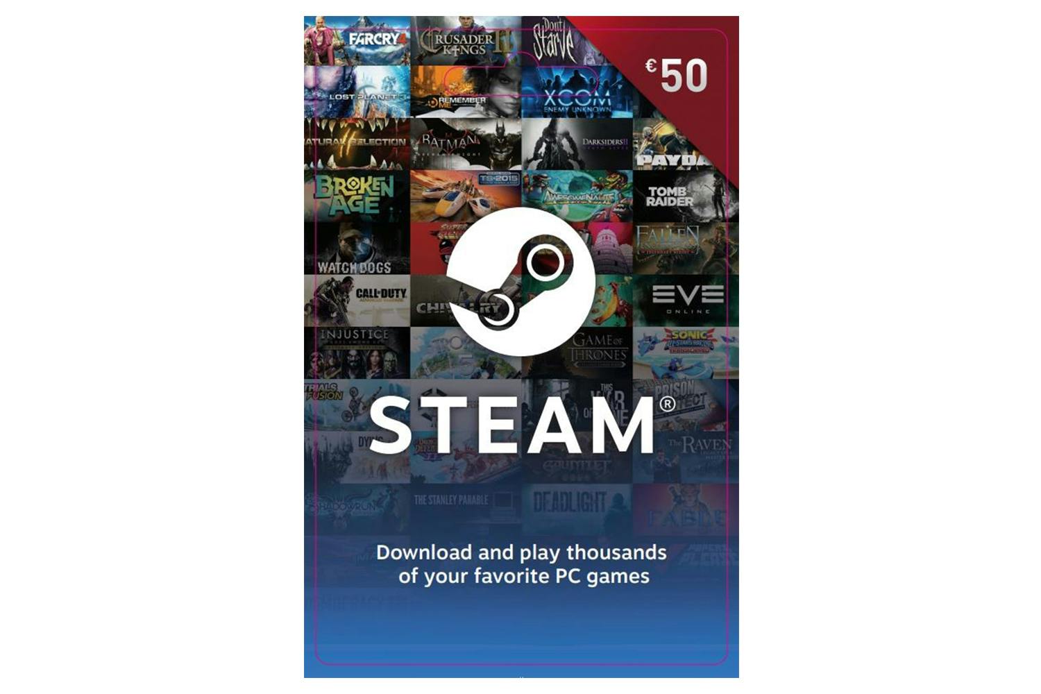 Steam Wallet Gift Card | €50 | Ireland