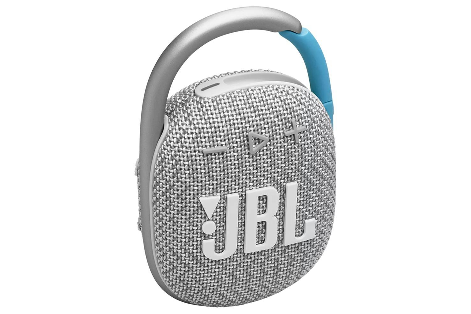 JBL Clip 4 Eco Portable Bluetooth Speaker, White