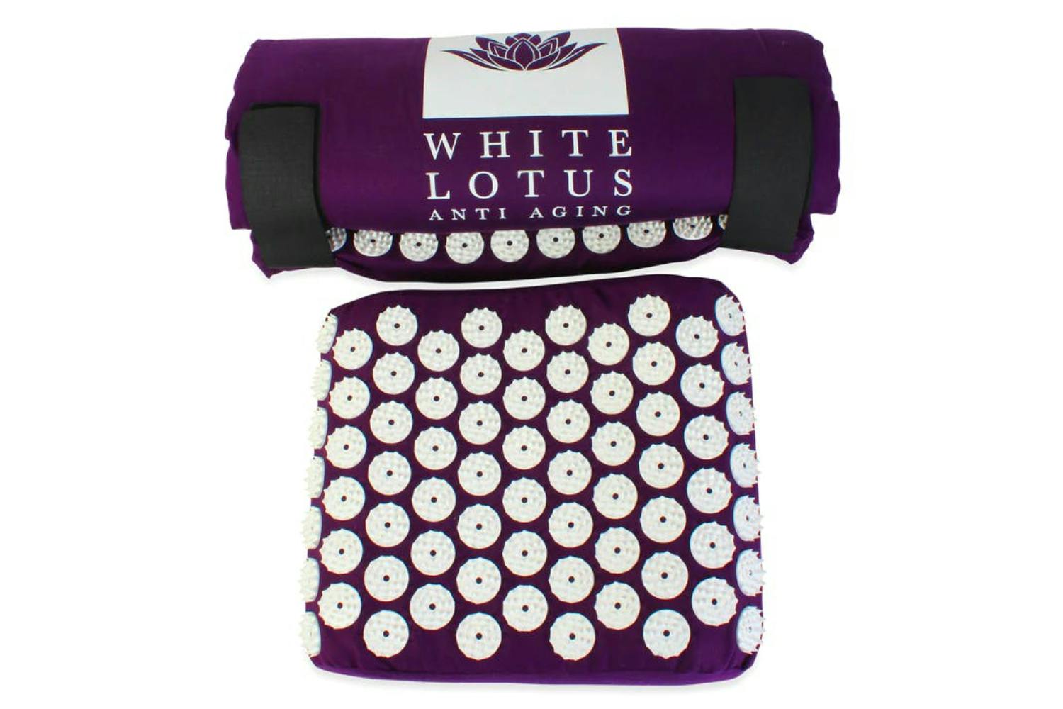 White Lotus Pr18 Memory Foam Acupressure Pillow | Purple