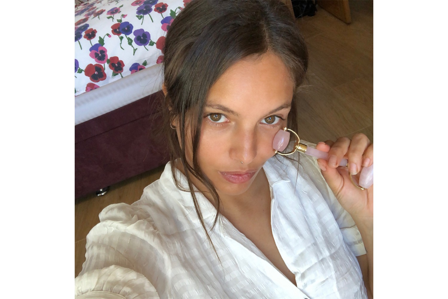 White Lotus PR230 Double Headed Rose Quartz Roller