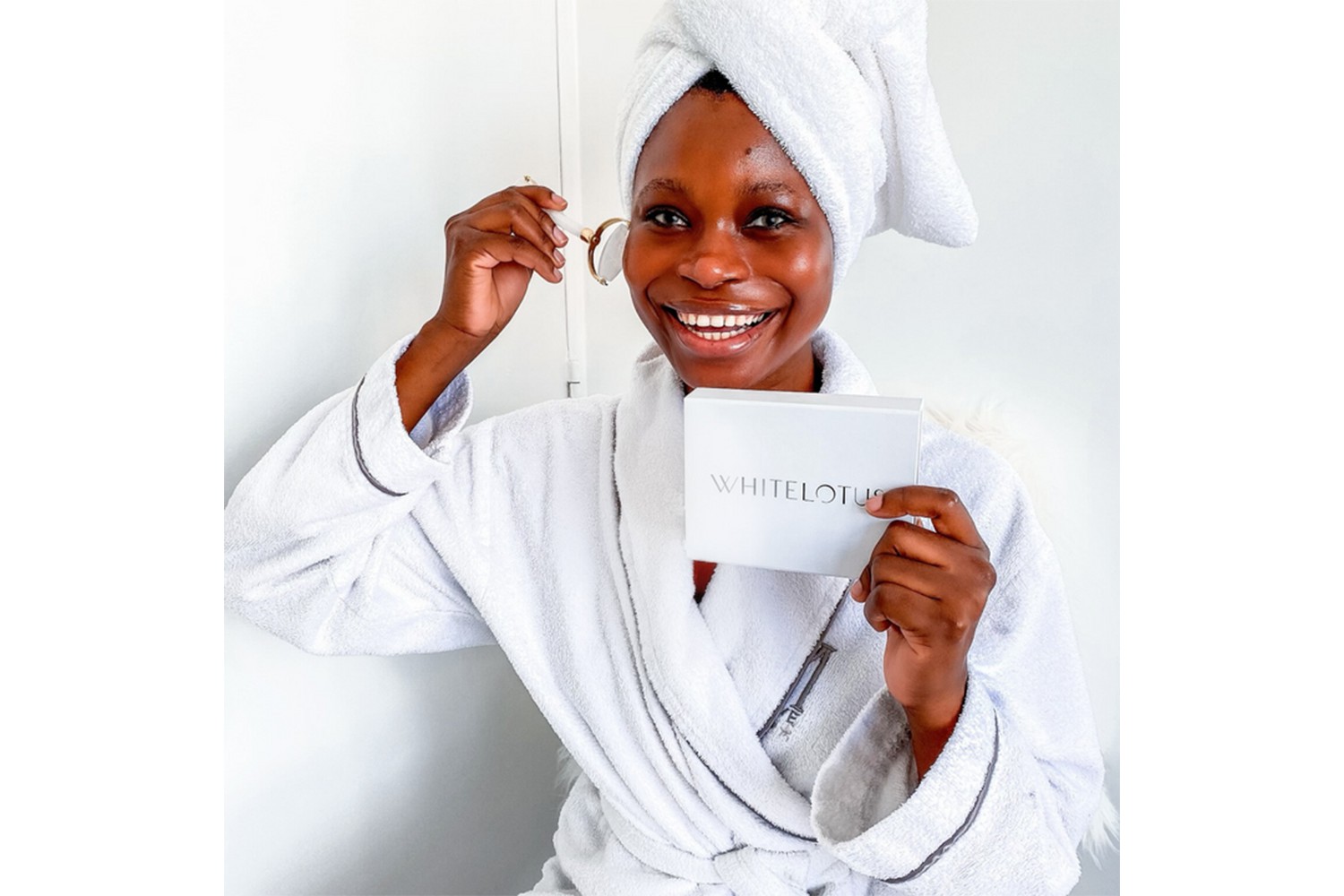 White Lotus PR251 Double Headed Clear Quartz Roller