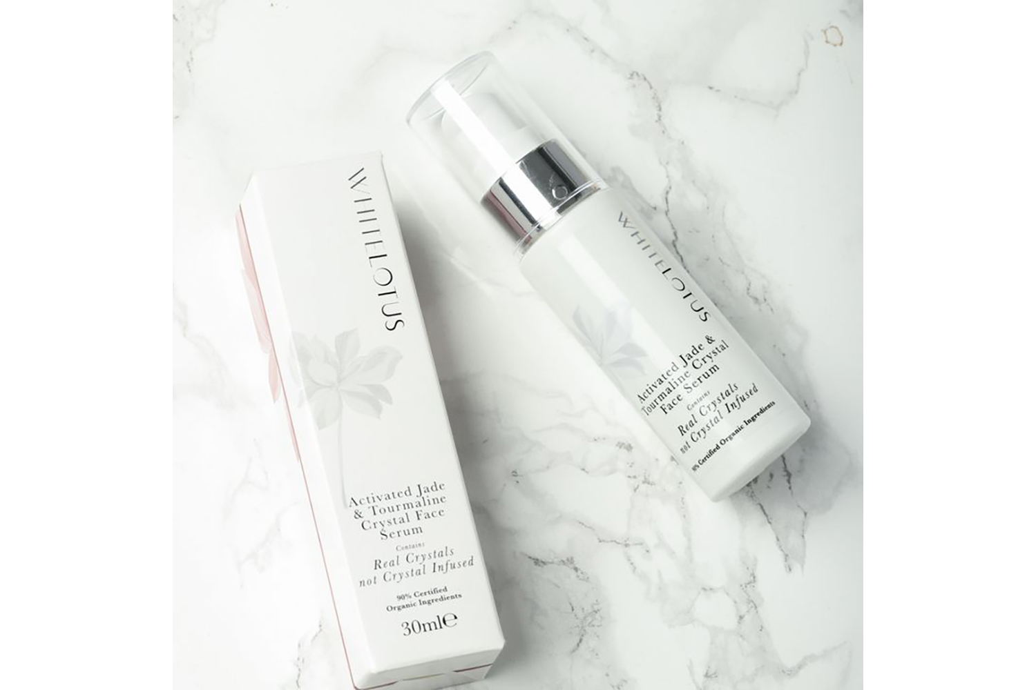 White Lotus PR28 Activated Jade & Tourmaline Crystal Serum | 30ml