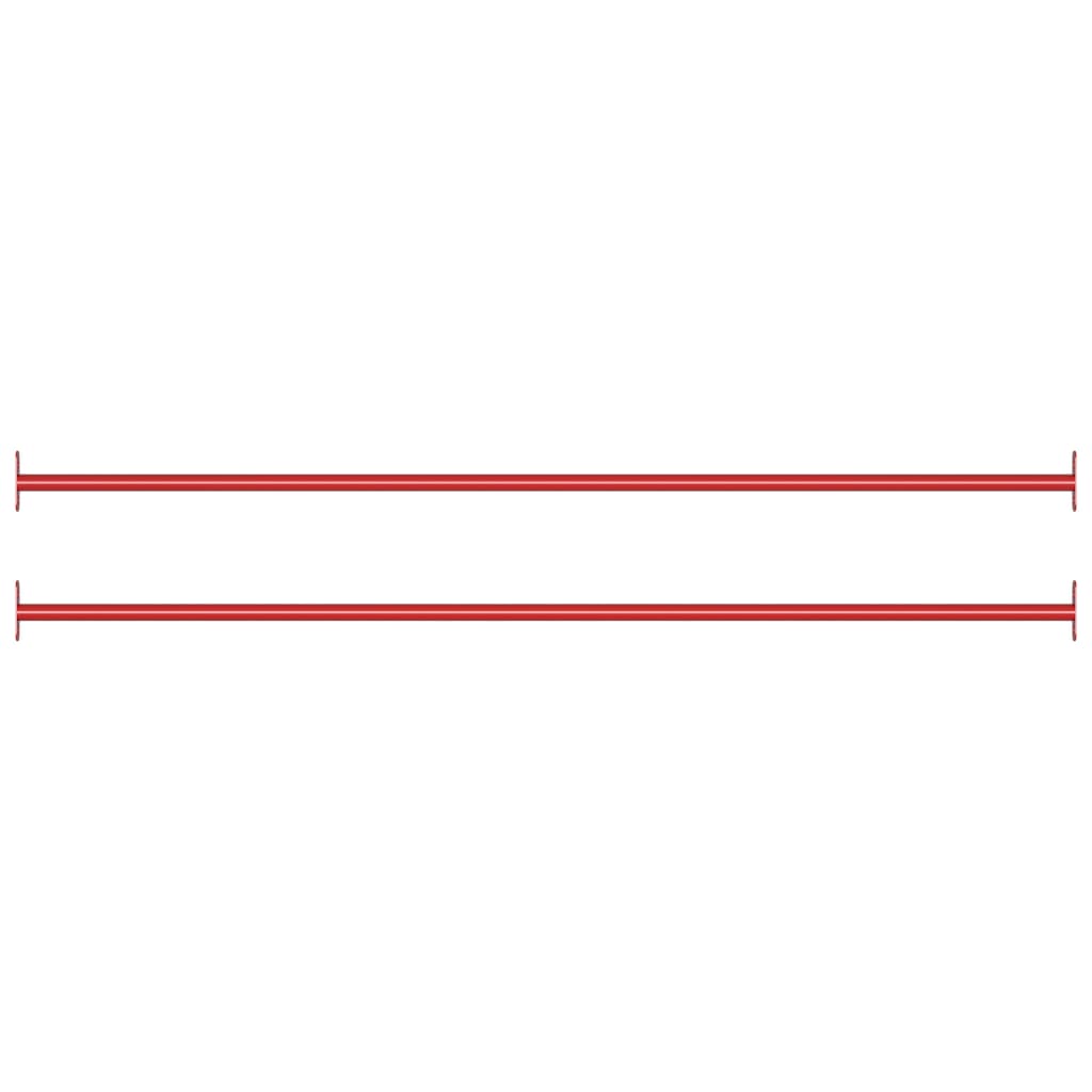 vidaXL 93199 Turning Bars 2 Pcs 125cm Steel Red