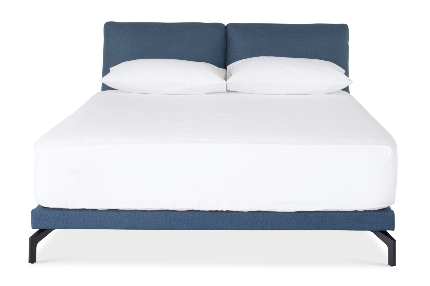 Queen blue deals bed frame