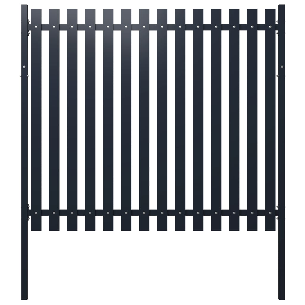 vidaXL 146473 Fence Panel Anthracite 174.5x150cm Powder-coated Steel