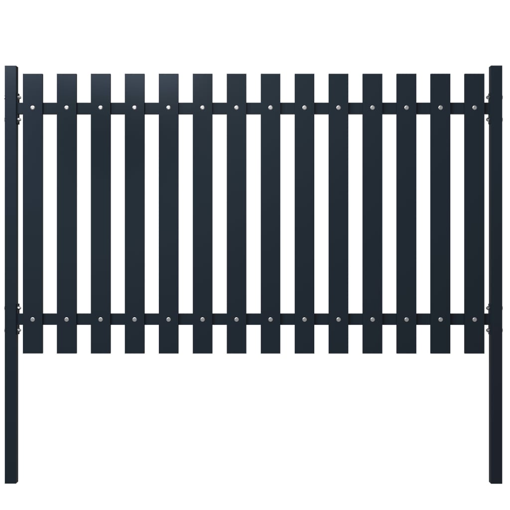vidaXL 146470 Fence Panel Anthracite 174.5x75cm Powder-coated Steel