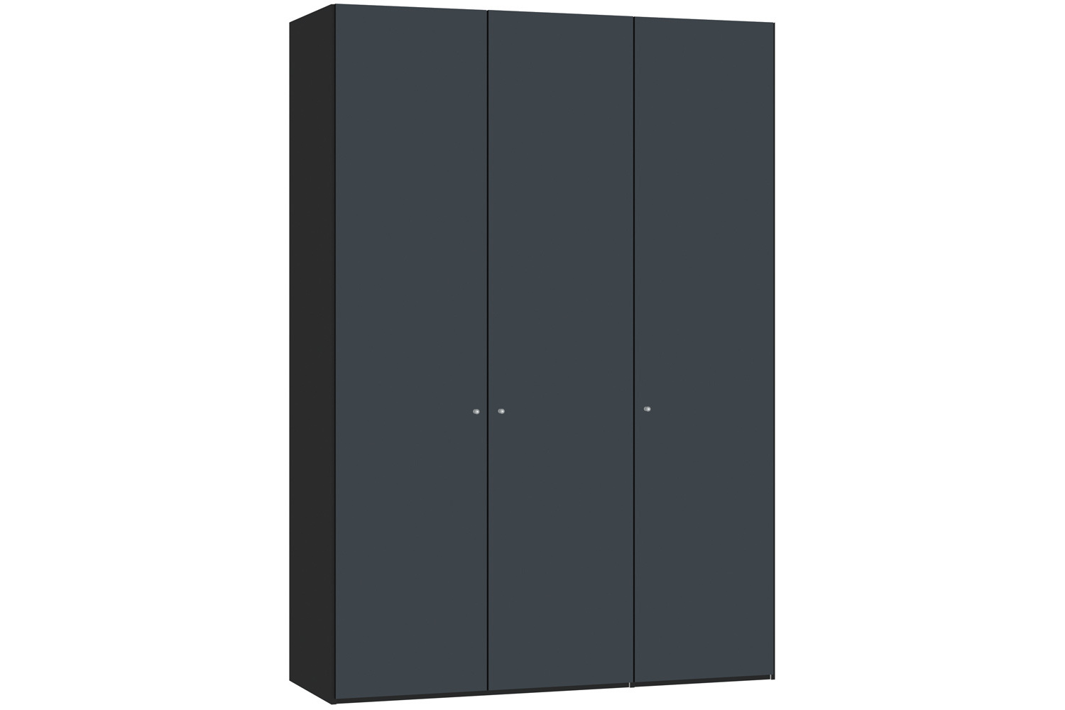 Laura Hinged 3 Door Wardrobe 152Cm | Antracite Glass Matt