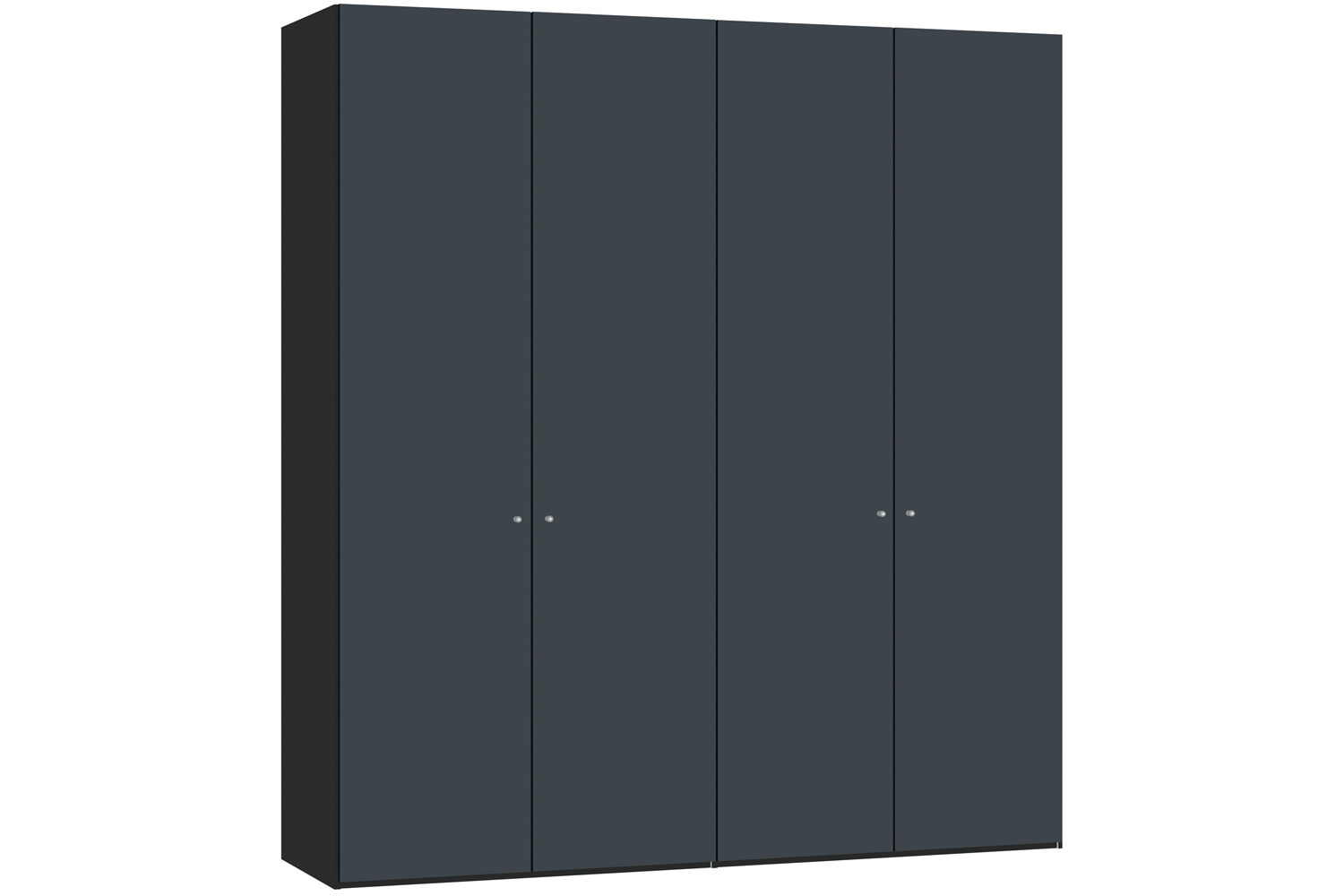Laura Hinged 4 Door Wardrobe 203Cm | Antracite Glass Matt