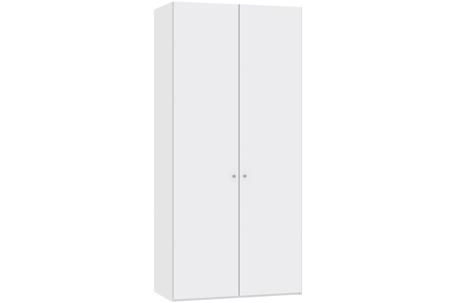 Jutzler Meggan Longline 2 Door Wardrobe | White Glass Matte