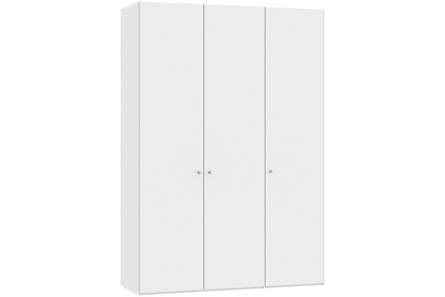 Jutzler Meggan Longline 3 Door Wardrobe | White Glass Matte