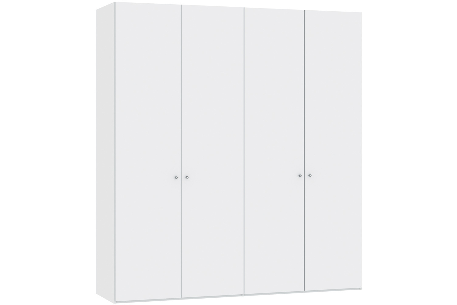 Jutzler Meggan Longline 4 Door Wardrobe | White Glass Matte